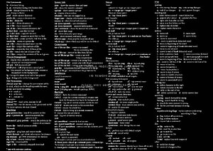 Linux Command Line Cheat Sheet Featuring Nmap, SSH, and Vim Reference HD wallpaper