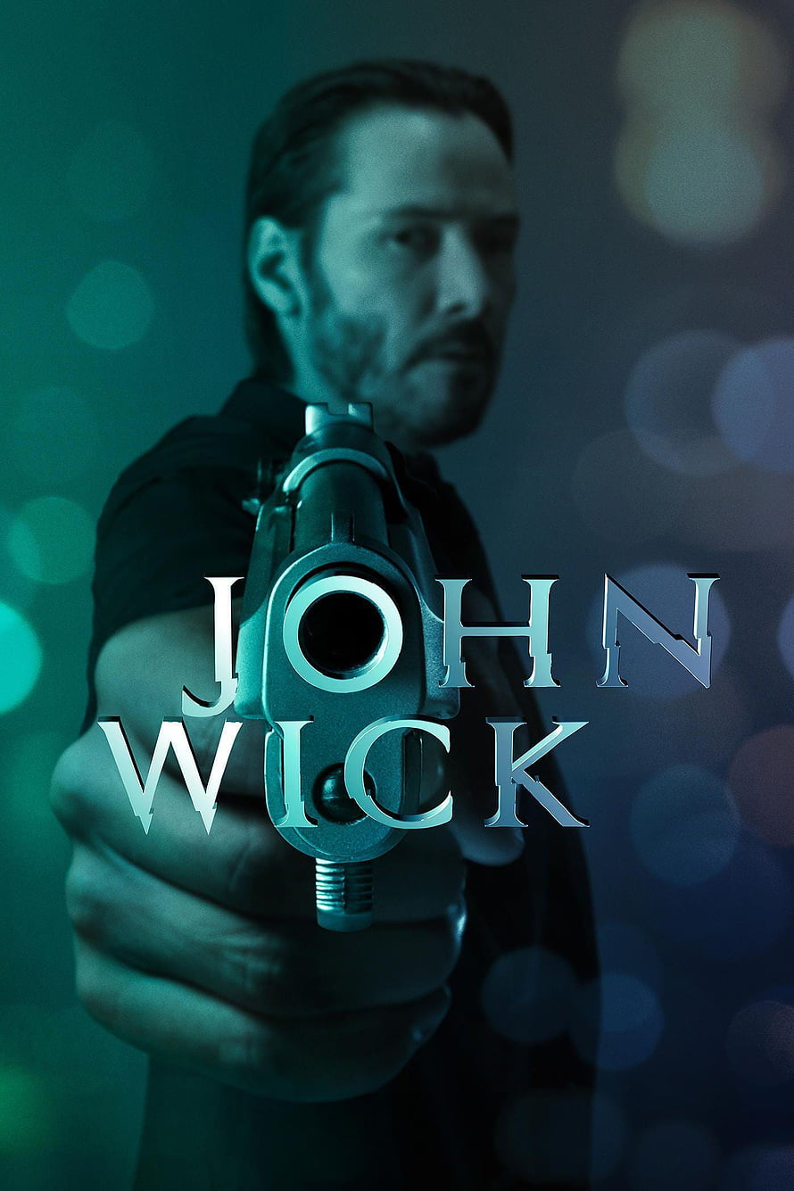John Wick Aiming Pistol in Dark Teal Cinematic Lighting HD phone wallpaper