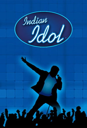 Indian Idol Stage Performance Silhouette with Blue Neon Logo and Crowd HD phone wallpaper