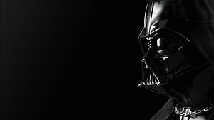 Darth Vader Black Helmet Profile Against Dark Background HD wallpaper