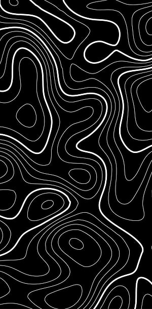 Abstract Topographic Contour Lines on Black Background HD phone wallpaper