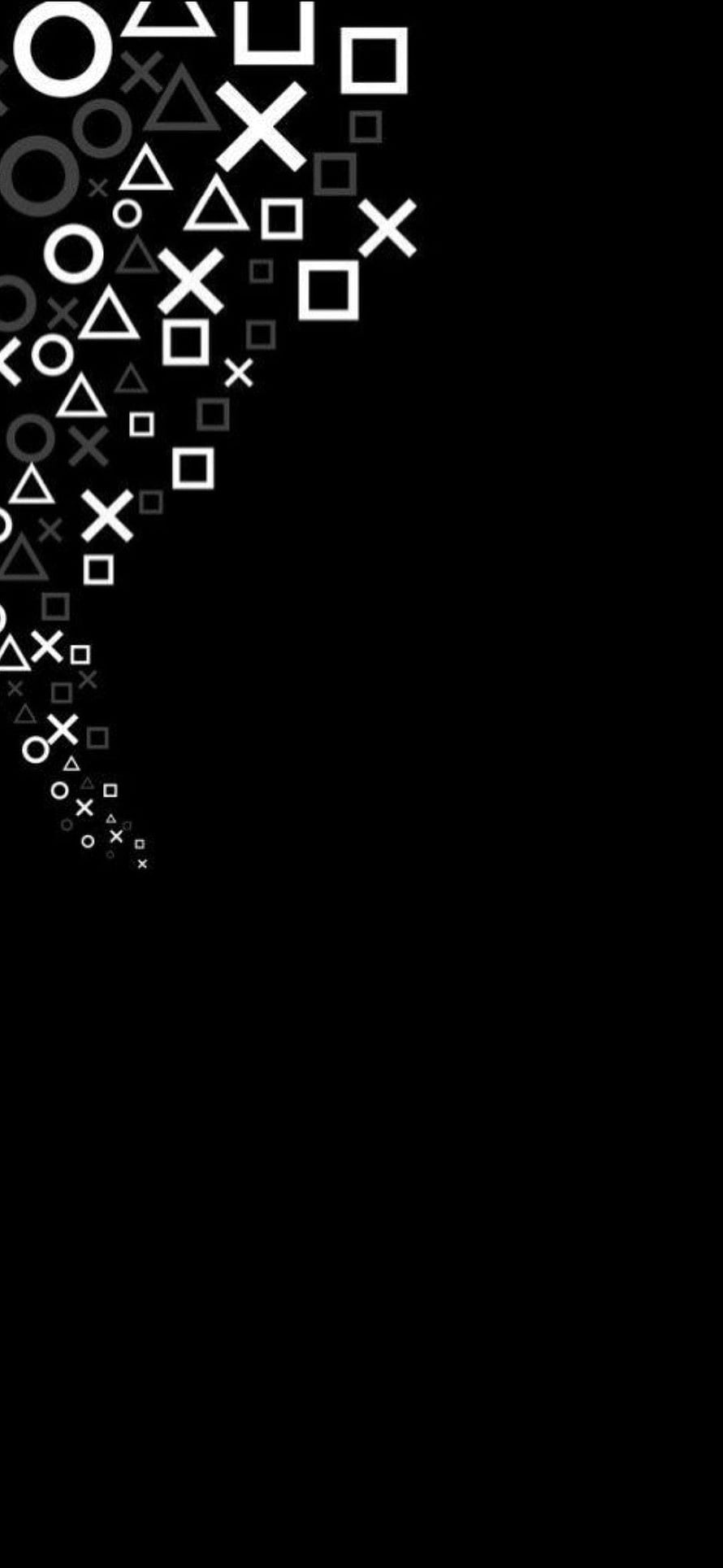 Minimalist Geometric Shapes on Black Background with Left-Side Composition HD phone wallpaper