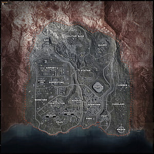 Verdansk Tactical Map Overview with Key Locations and Zones HD phone wallpaper