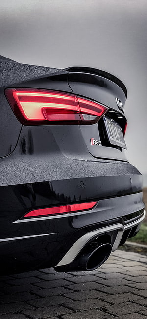 Audi RS3 Rear Detail with LED Taillights and Exhaust HD phone wallpaper