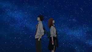 Ao Haru Ride anime couple gazing at a starry night sky HD wallpaper