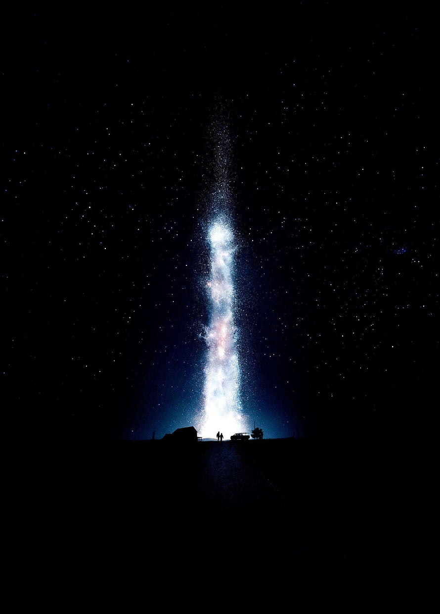 Milky Way Galaxy Rising Over Silhouetted Horizon With Distant Figures HD phone wallpaper