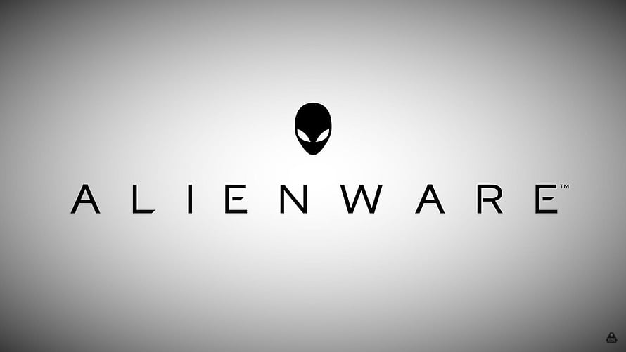 Alienware Minimalist Logo on Gradient Gray Background HD wallpaper