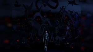 Shin Megami Tensei III Nocturne Remaster Dark Demon Army and Protagonist HD wallpaper