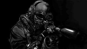 Ghost from Call of Duty Modern Warfare 2 in Tactical Gear with Shotgun HD wallpaper