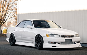 White 1995 Toyota Mark II JZX90 Tourer V Vertex Aero Stance Build HD wallpaper