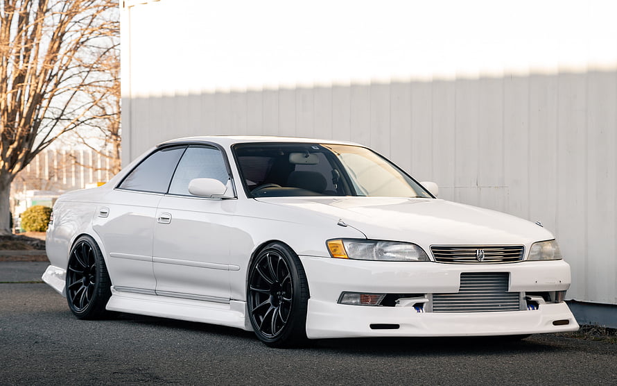 White 1995 Toyota Mark II JZX90 Tourer V Vertex Aero Stance Build HD wallpaper