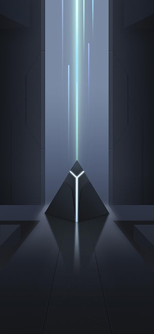 Xiaomi Black Shark 2 Minimalist Geometric Neon Light Dark Abstract Wallpaper HD phone wallpaper