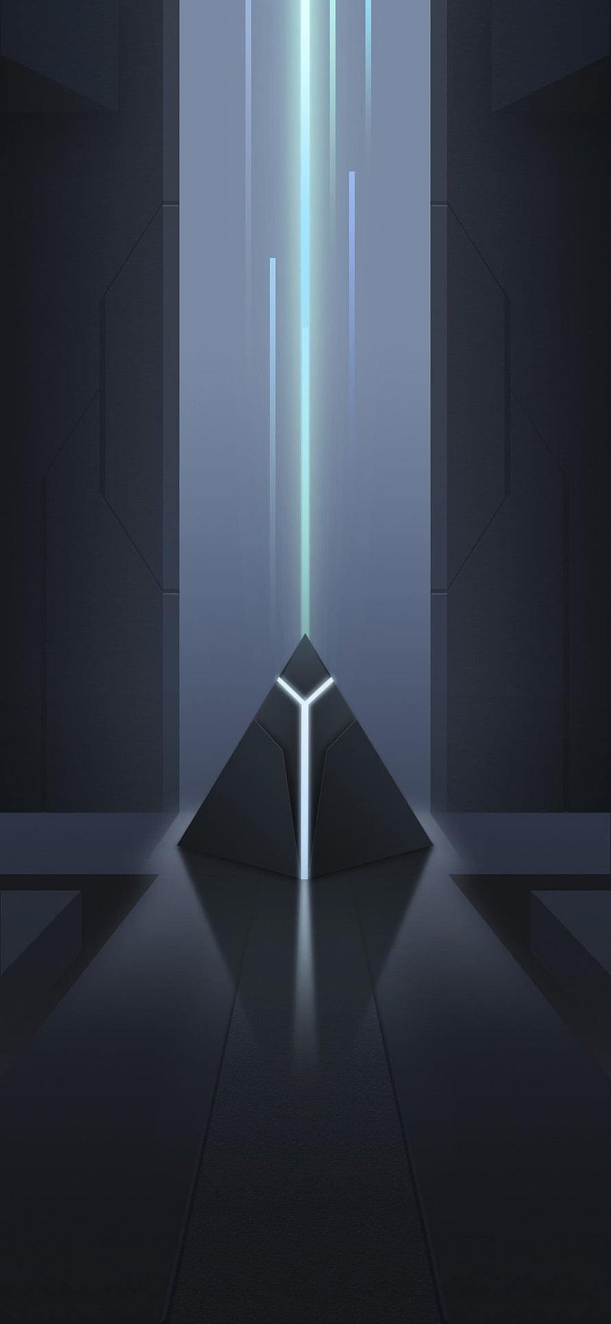 Xiaomi Black Shark 2 Minimalist Geometric Neon Light Dark Abstract Wallpaper HD phone wallpaper