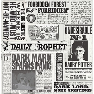 Harry Potter Daily Prophet Newspaper Collage with Wizarding World Headlines HD phone wallpaper
