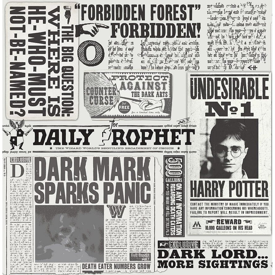 Harry Potter Daily Prophet Newspaper Collage with Wizarding World Headlines HD phone wallpaper