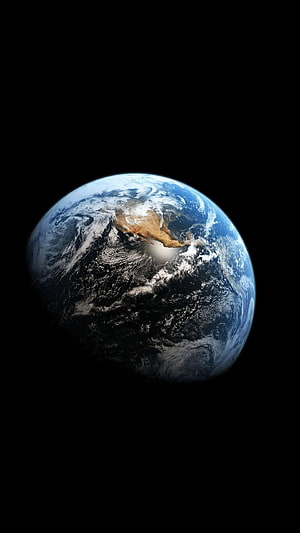Earth From Space AMOLED Wallpaper With Black Background HD phone wallpaper