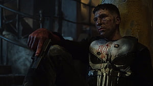 Frank Castle Punisher Netflix Series Dark Action Scene HD wallpaper