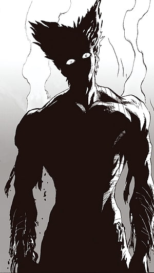 Garou from One Punch Man in Black and White Manga Style, Garou from, garou one punch man HD phone wallpaper