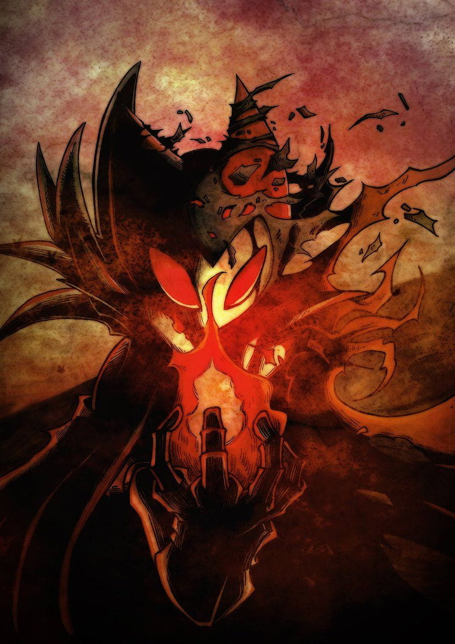 Troupe Master Grimm from Hollow Knight in Fiery Dark Fantasy Illustration HD phone wallpaper
