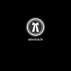 Advocate Gaming Clan Emblem with Glowing Arrow Symbol on Black Background HD phone wallpaper