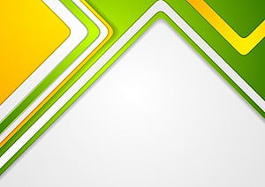 Abstract Geometric Background With Layered Green And Yellow Chevron Stripes HD wallpaper