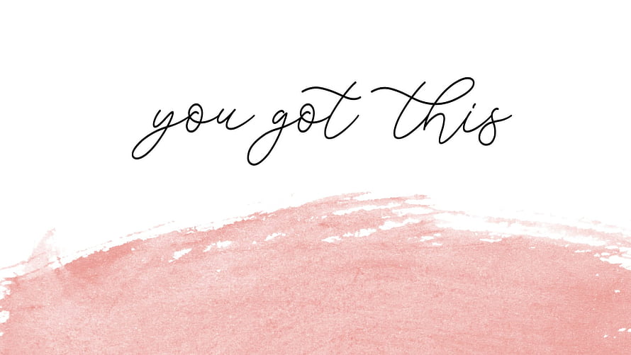 Inspirational You Got This Script with Soft Pink Watercolor Wash HD wallpaper