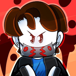 Angry Roblox Bacon Hair Character With Red Mask And Black Jacket HD wallpaper