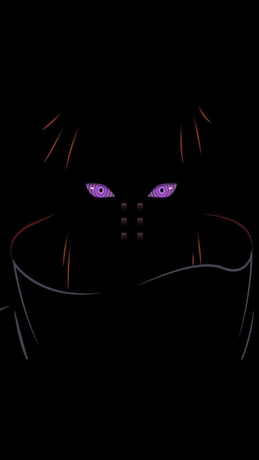 Pain Rinnegan Eyes in Darkness from Naruto Anime HD phone wallpaper