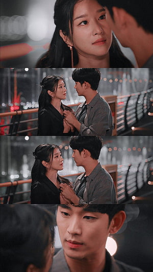 It's Okay to Not Be Okay Romantic Night Scene with Kim Soo-hyun and Seo Ye-ji HD phone wallpaper