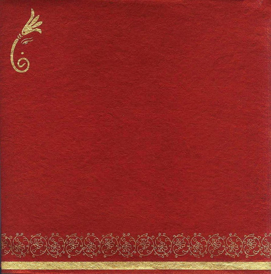 Elegant Indian Wedding Card Design With Gold Floral Border On Deep Red Background HD phone wallpaper