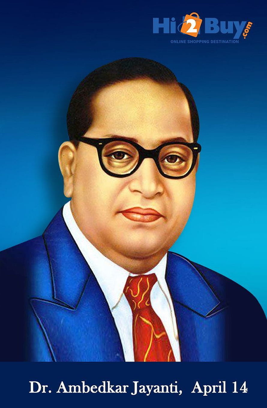 Dr. B.R. Ambedkar Portrait Illustration for Ambedkar Jayanti Commemoration HD phone wallpaper