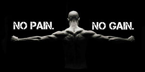 Muscular Male Back View with Motivational Fitness Quote on Dark Background HD wallpaper