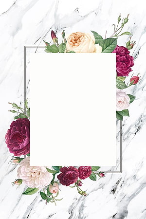 Elegant Marble Background with Watercolor Rose Floral Frame for Wedding Invitations HD phone wallpaper