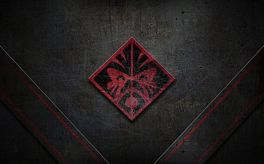 HP Omen Gaming Logo on Dark Textured Metal Background HD wallpaper