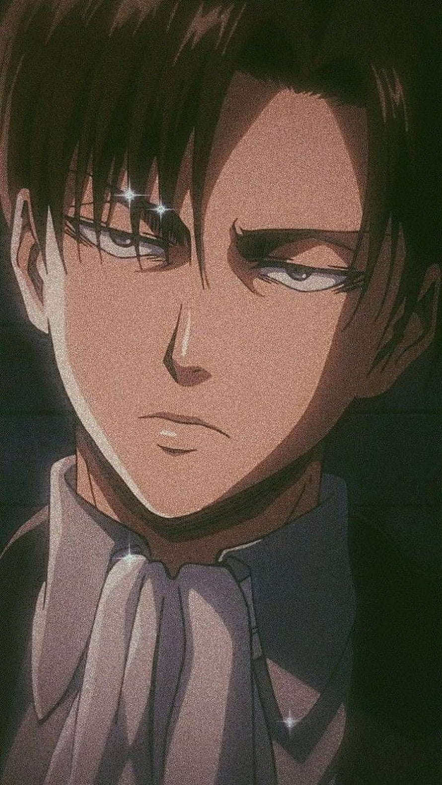 Levi Ackerman Anime Portrait with Intense Expression and Dramatic Lighting HD phone wallpaper