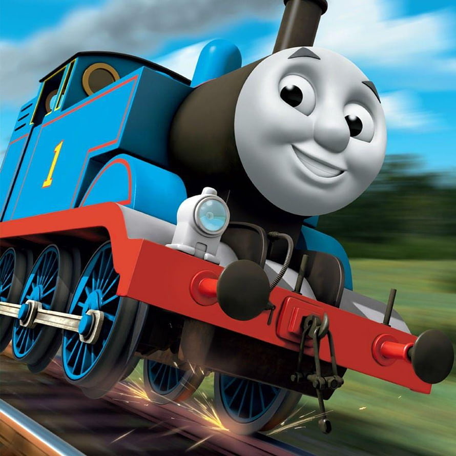 Thomas the Tank Engine Speeding Along the Tracks in a Vibrant 3D Animation Scene HD phone wallpaper