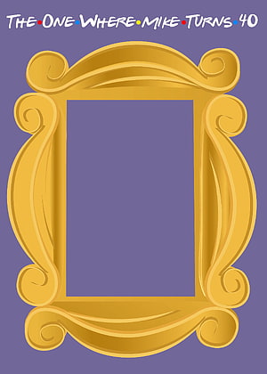 Friends TV Show Ornate Gold Frame Party Backdrop Design HD phone wallpaper