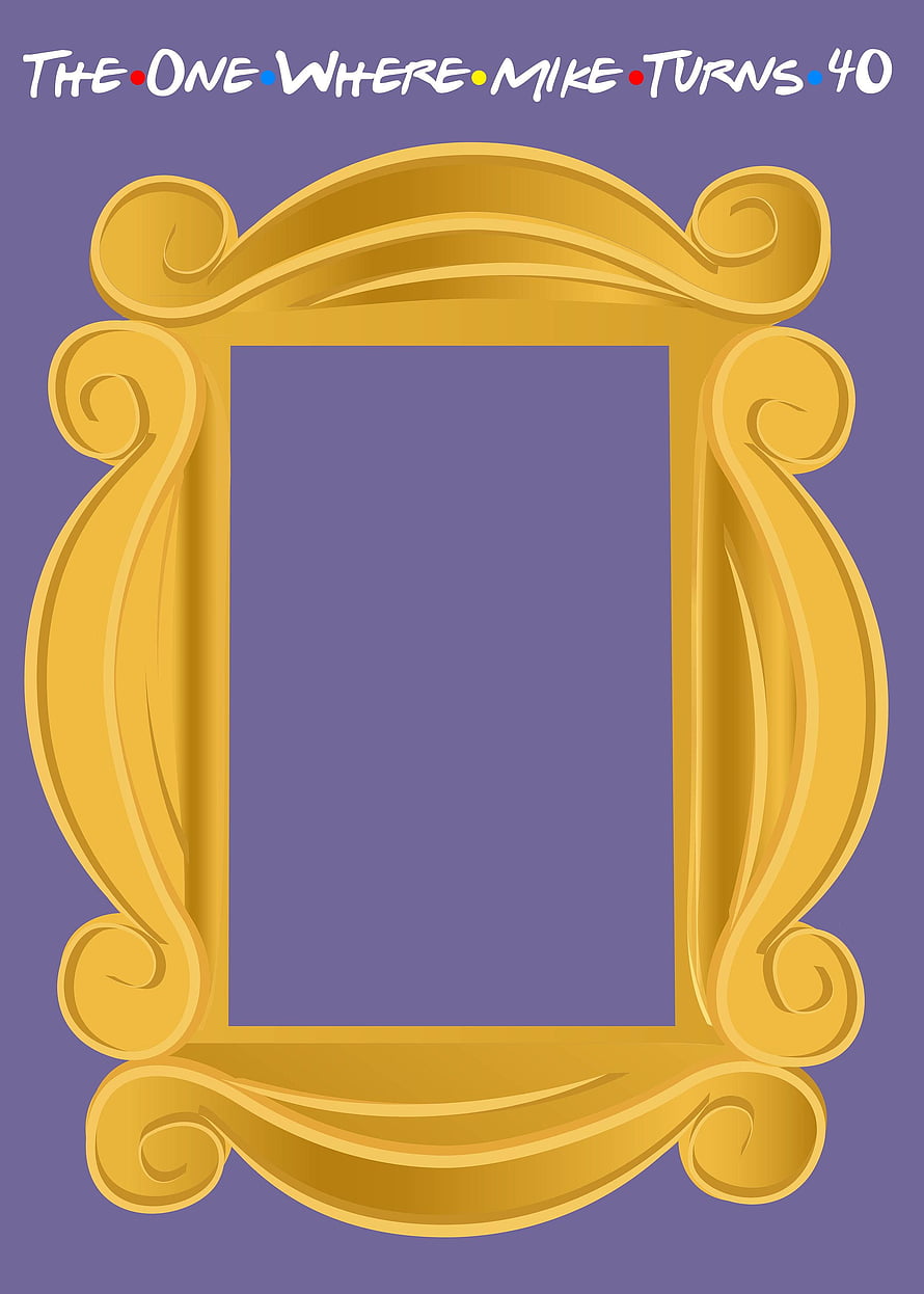 Friends TV Show Ornate Gold Frame Party Backdrop Design HD phone wallpaper