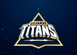 Gujarat Titans Official Team Logo Emblem on Dark Blue Background HD wallpaper
