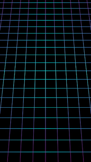 Neon Perspective Grid on Black Background with Cyan and Purple Lines HD phone wallpaper