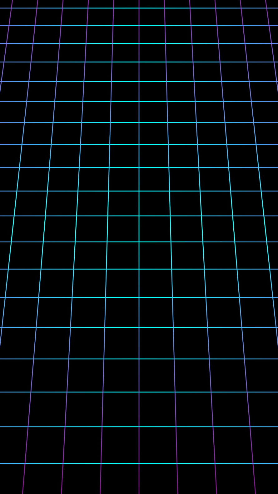 Neon Perspective Grid on Black Background with Cyan and Purple Lines HD phone wallpaper