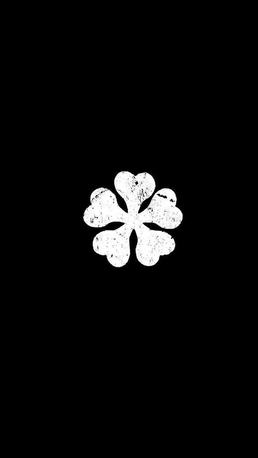 Black Clover Black Bull Squad Emblem Minimalist White Icon on Black Background HD phone wallpaper