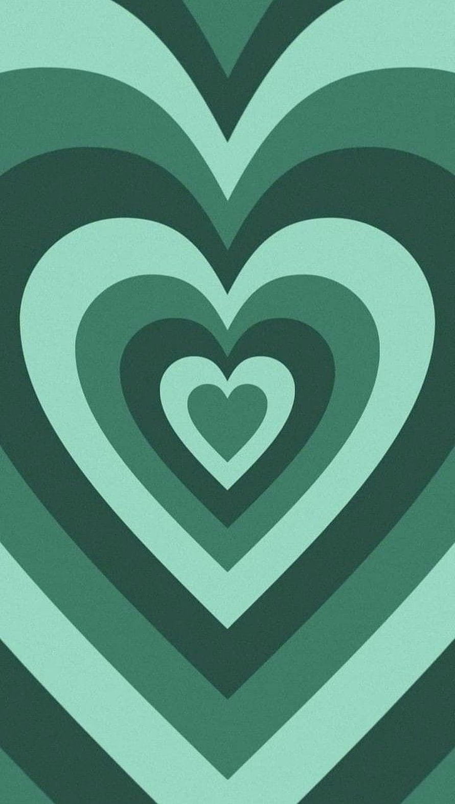 Mint Green Aesthetic Heart Pattern with Retro Geometric Design HD phone wallpaper