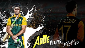 AB De Villiers South Africa Cricket Player Dynamic Action Wallpaper HD wallpaper