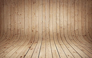 Natural Light Wood Plank Wall and Floor Corner with Vertical Grain Texture HD wallpaper