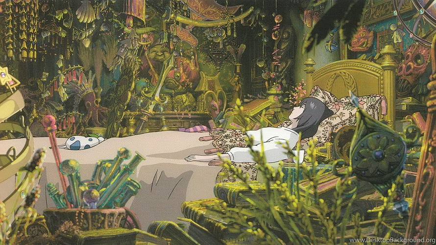 Sophie in the Ornate Interior of Howl's Moving Castle Anime Scene HD wallpaper