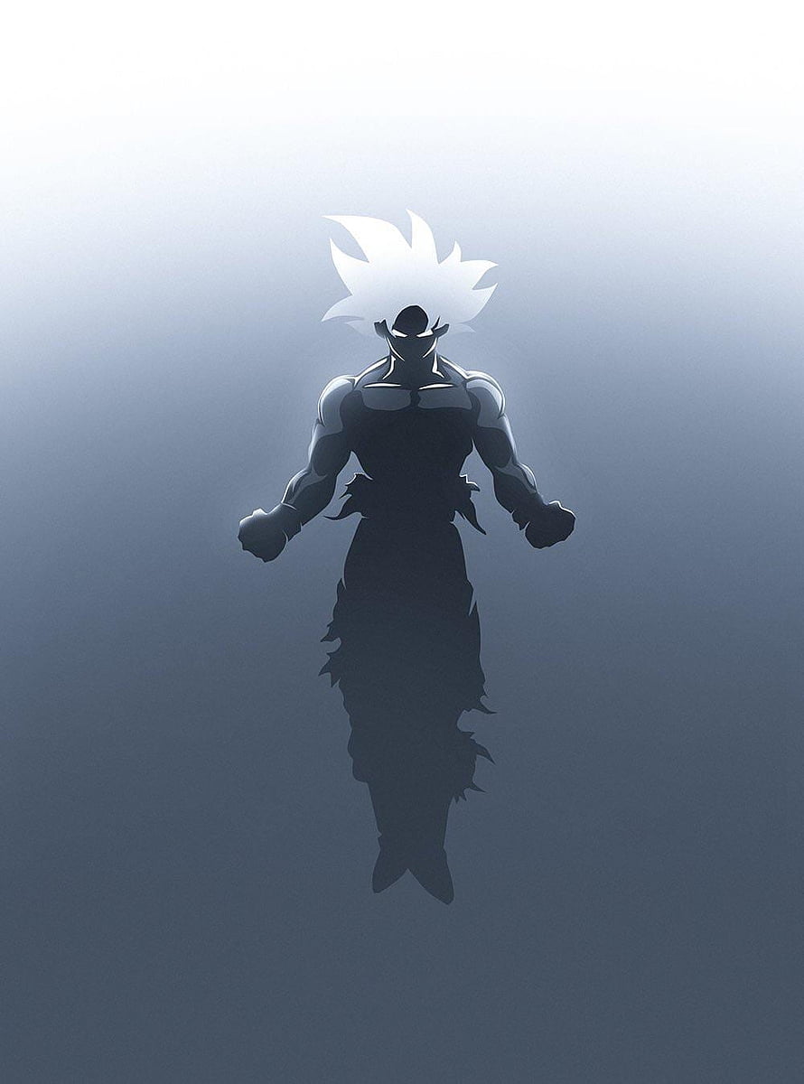 Goku Ultra Instinct Silhouette in Ethereal Mist HD phone wallpaper