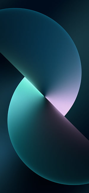 Abstract Geometric Gradient Wallpaper with Teal and Purple Curves on Dark Background HD phone wallpaper