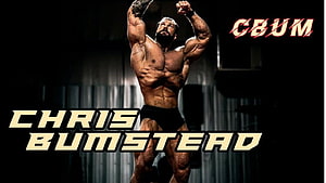 Chris Bumstead Bodybuilder Training With Battle Rope in Dark Gym HD wallpaper