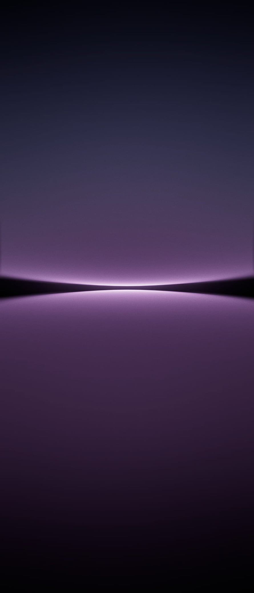 Minimalist Purple Gradient Horizon with Soft Glow and Dark Abstract Background HD phone wallpaper